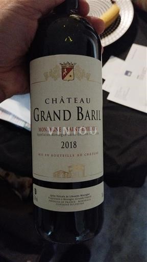 Bordeaux Montagne-saint-émilion Château Grand Baril 2018