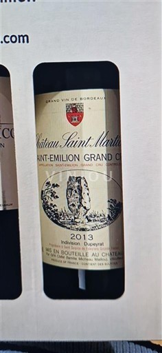 Bordeaux Saint-Émilion Grand Cru Château Saint-Martin 2013