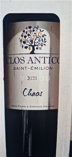 Bordeaux Saint-Émilion Clos Antico Chaos 2021