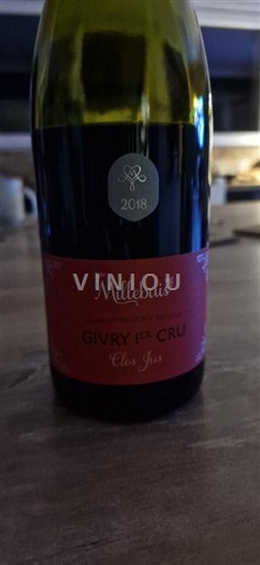 Бургундія Не вказано Premier Cru Millebuis Clos Jus 2018
