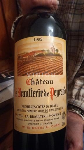 Bordeaux Unspecified Château La Braulterié de Peyraud 1992