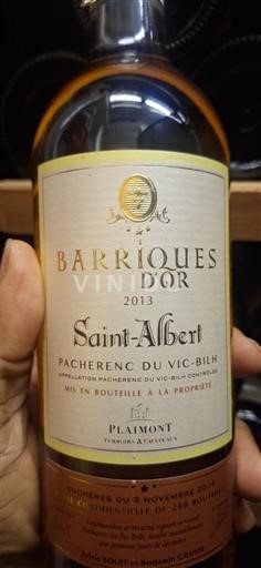 Vine Blanc moelleux Barriques d'Or Saint-Albert Plaimont 2013 Frankrig Sydvestfrankrig Pacherenc-du-vic-bilh AOC