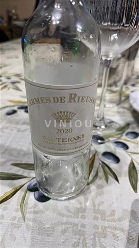 Wines Blanc liquoreux Carmes de Rieussec 2020 France Bordeaux Sauternes AOC