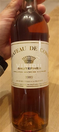 Bordeaux Sauternes Château Cossé 1989