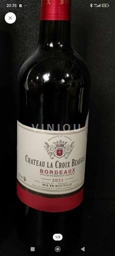 Бордо Château La Croix Beausejour 2021