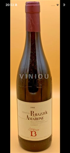 Венето Не вказано Brigaldara Vigneti di Ravazzol 1998