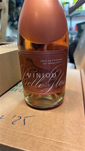 Kalifornialaiset AVA:t Sonoma Coast Belle Glos Oeil de Perdrix 2022