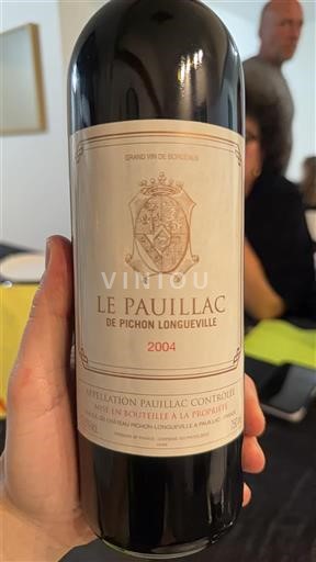 Bordeaux Pauillac Pichon Longueville Le Pauillac de Pichon Longueville 2004