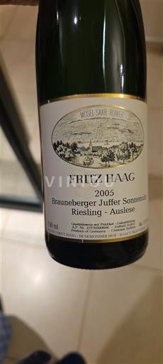 Мозель Fritz Haag Brauneberger Juffer Sonnenuhr Riesling Auslese 2005