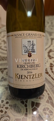 Ельзас Не вказано Grand Cru Kientzler Kirchberg de Ribeauvillé 2016