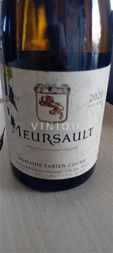 Burgundi Meursault Domaine fabien coche 2020