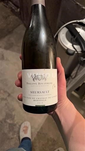 Bourgogne Meursault Philippe Bouzereau Le Clos du Château de Citeaux Monopole 2018