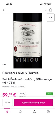 Bordeaux Saint-Émilion Grand Cru Grand Cru Château Vieux Tertre 2014