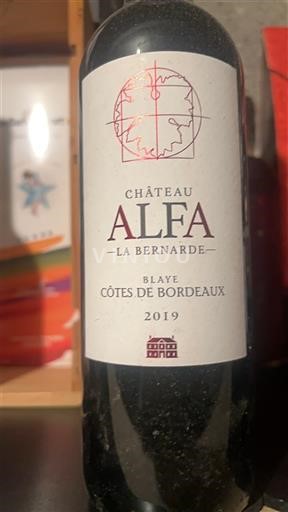 Бордо Блай-Кот-де-Бордо Château Alfa La Bernarde 2019