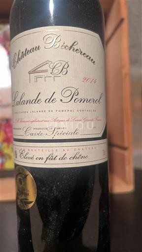 Bordeaux Lalande-de-Pomerol Château Béchereau Spéciale 2014