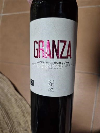 Kastilie a León Ribera del Duero Granza Tempranillo Roble 2016