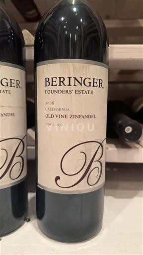 Kalifornialaiset AVA:t Määrittelemätön Beringer Founders' Estate Old Vine Zinfandel 2008