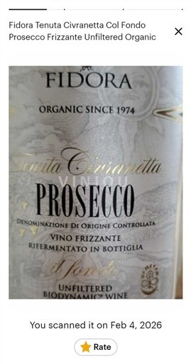 Венето Просекко Fidora Tenuta Civranetta Col Fondo Без вінтажу