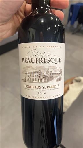 Bordeaux Bordeaux Supérieur Château Beauferesque 2016