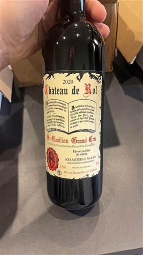 Bordeaux Saint-Émilion Grand Cru Château Rol 2020