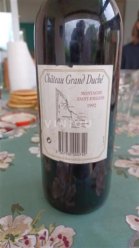 Бордо Монтань-Сент-Емільйон Château Grand Duché 1992