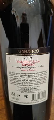 Венето Вальполічелла Ріпассо Accordini Stefano Acinatico 2019