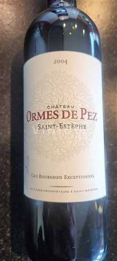 Бордо Сен-Естеф Château Ormes de Pez 2004
