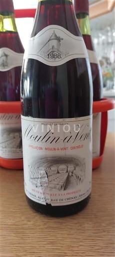 Божоле Мулен-а-Ван Château Cave du de Chénas 1988