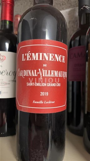 Wines Rouge sec L'Éminence Cardinal-Villemaurine 2019 France Bordeaux Saint-Émilion Grand Cru AOC Grand Cru