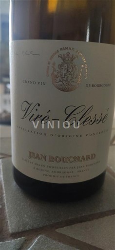 Vinhos Blanc sec Jean Bouchard 2021 França Borgonha Viré-clessé AOC