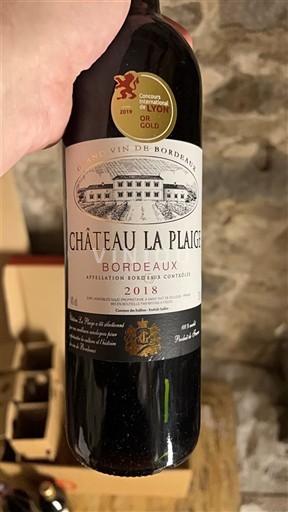 Бордо Château La Plaige 2018
