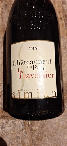 Thung lũng Rhône Châteauneuf-du-pape Château Simian Le Traversier 2016