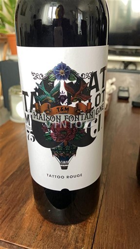 Viner Rouge sec Tattoo Rouge Maison Fontan 2024 Frankrike Sydväst Côtes de Gascogne IGP