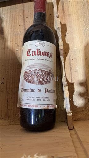 Viinit Rouge sec Domaine Paillas 1988 Ranska Lounais-Ranska Cahors AOC