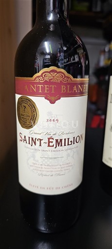 Bordeaux Saint-Émilion Antet Blanet 2009