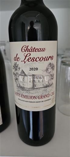 Бордо Сент-Емільйон Гран Крю Grand Cru Château Lescours 2020