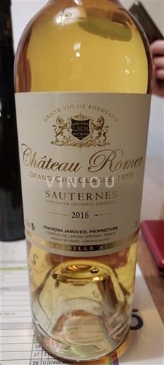Бордо Сотерн Grand Cru Château Romer 2016