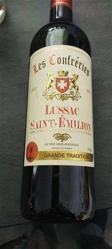 Vinos Rouge sec Grande Tradition Les Confréries 2022 Francia Burdeos Lussac-Saint-Émilion AOC
