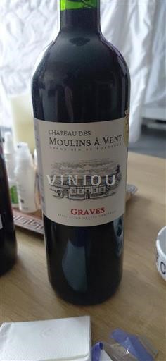 Bordeaux Graves Château S Moulins à Vent Icke årgångsbetecknad