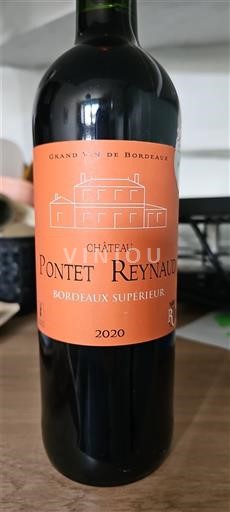Wines Rouge sec Château Pontet Reynaud 2020 France Bordeaux Bordeaux Supérieur AOC