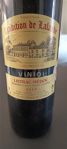 Бордо Лістрак-Медок Tradition de Lalande Prestige 2015