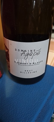 Ельзас Креман д'Альзас Domaine Agapé Brut Millésimé 2019