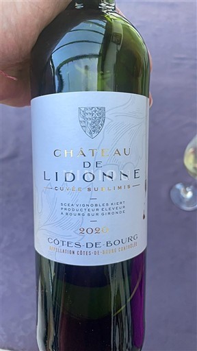 Bordeaux Côtes de Bourg Château Lidonne Sublimis 2020