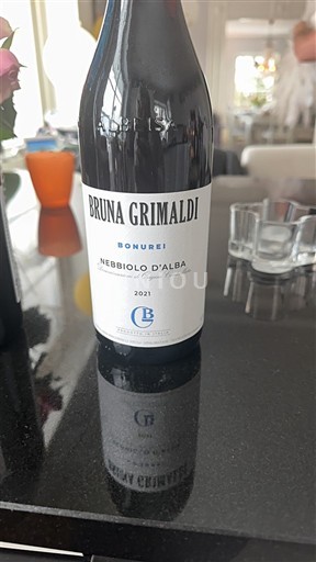 Rượu vang Rouge sec Bonurei Bruna Grimaldi 2021 Ý Piemonte Nebbiolo d'Alba DOC