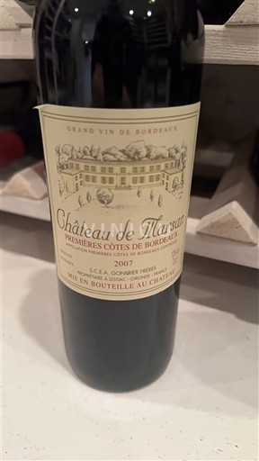Бордо Прем'єр-Кот-де-Бордо Château Marsan 2007