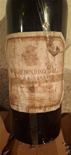 Wijnen Rouge sec Château Pichon Longueville Comtesse de Lalande 1947 Frankrijk Bordeaux Pauillac AOC