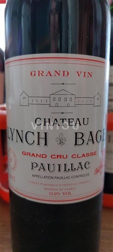 Бордо Пойяк Grand Cru Château Lynch-Bages 1995