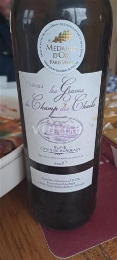 Бордо Блай-Кот-де-Бордо Château Les Graves du Champ du Chail 2008