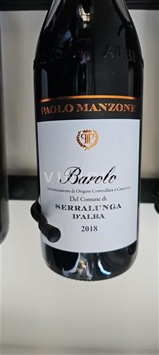 П'ємонт Бароло Paolo Manzone Del Comune di Serralunga d'Alba 2018