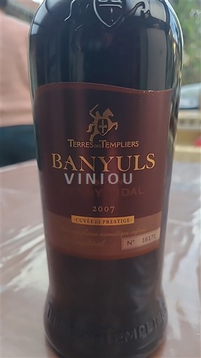 Руссільон Баньюльс Terres des Templiers de Prestige 2007